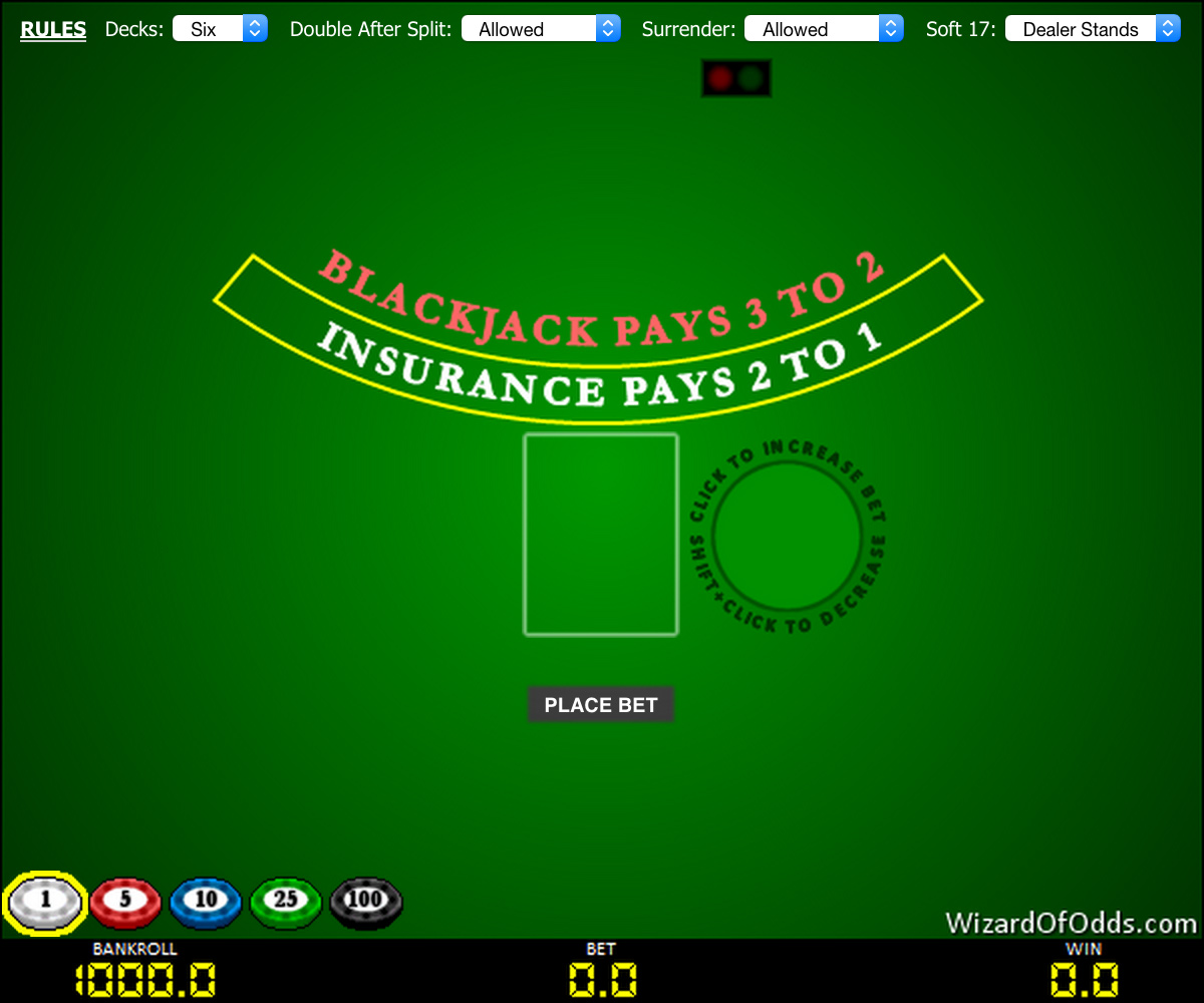 blackjack game