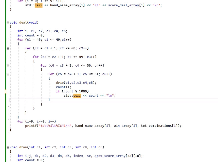 Programming Video Poker